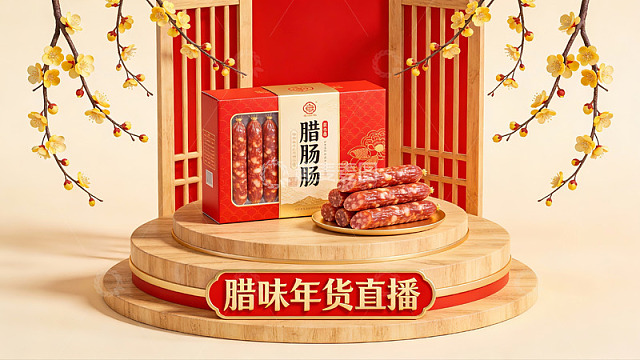 腊味年货直播展示