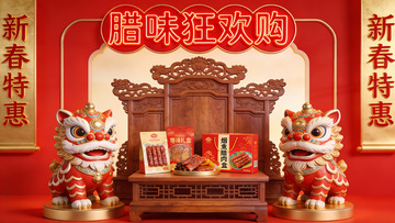 新春腊味促销场景