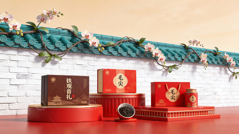 高清大图下载【趣麦麦图】传统茶礼展示场景