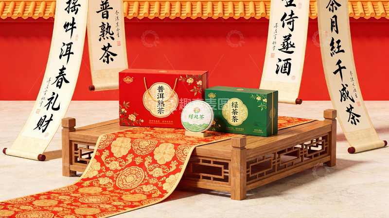 高清大图下载【趣麦麦图】传统茶礼展示场景