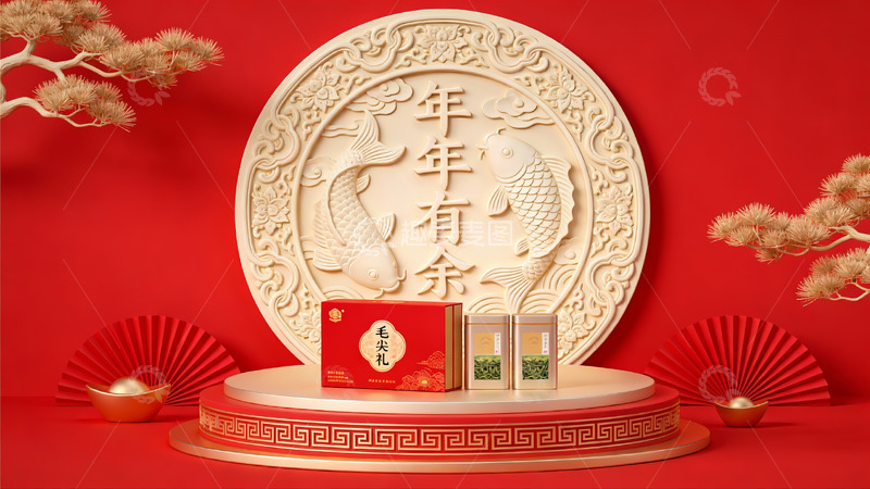 高清大图下载【趣麦麦图】春节主题礼盒展示