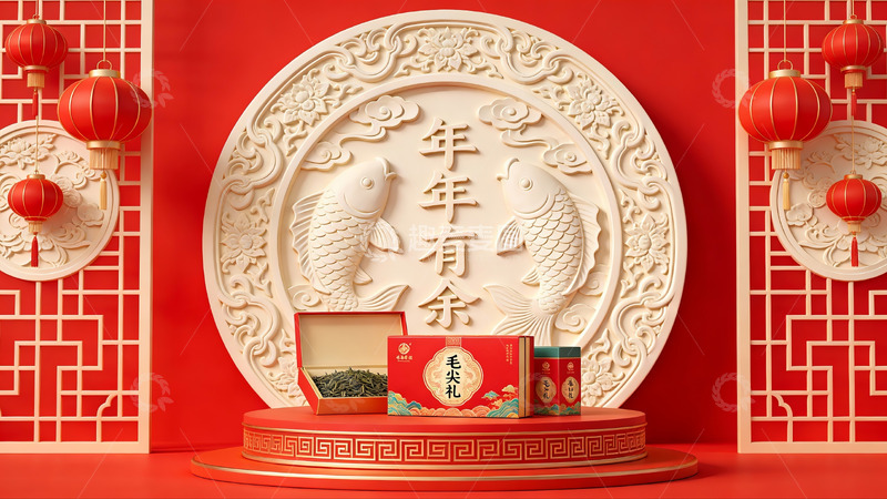 高清大图下载【趣麦麦图】春节主题装饰与礼品展示