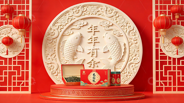 春节主题装饰与礼品展示