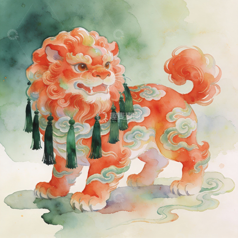 高清大图下载【趣麦麦图】中国传统瑞兽守护神兽