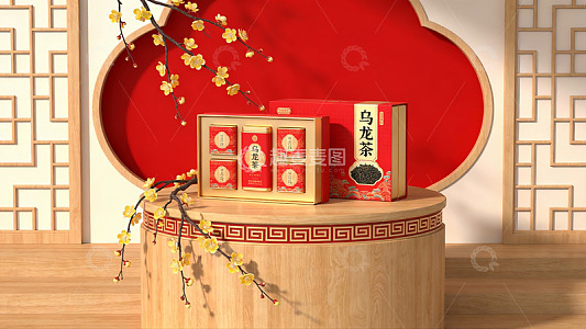 乌龙茶礼盒展示