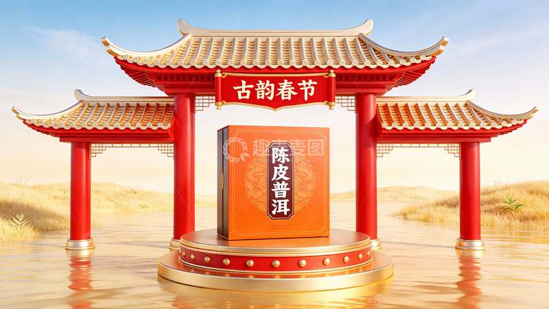 高清大图下载【趣麦麦图】古韵春节主题茶礼展示