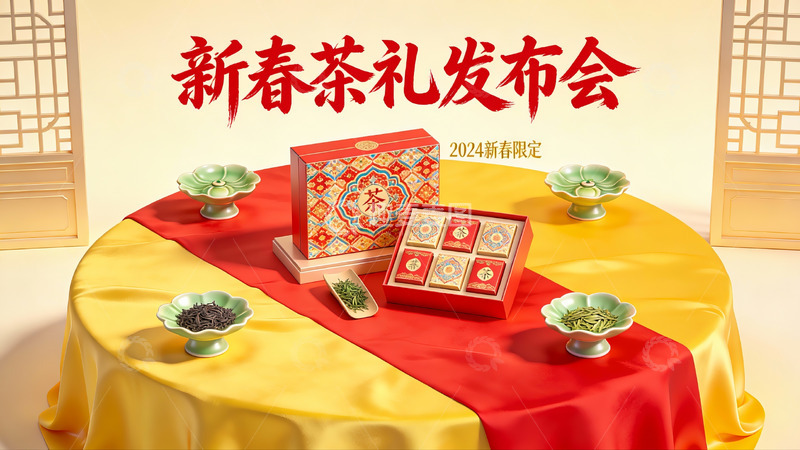 高清大图下载【趣麦麦图】新春茶礼发布会现场展示