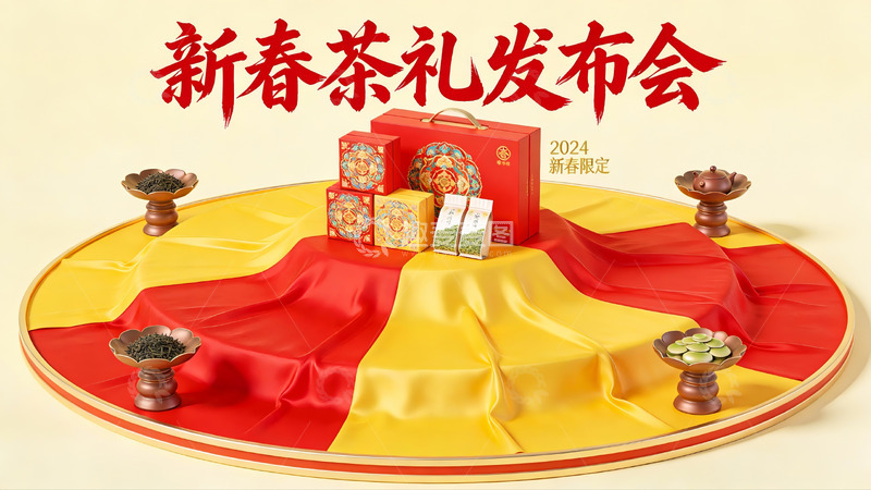 高清大图下载【趣麦麦图】新春茶礼发布会展示