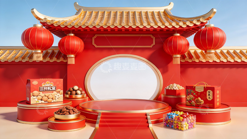 高清大图下载【趣麦麦图】中式节日庆典场景布置
