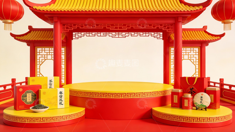 高清大图下载【趣麦麦图】中式传统节日场景布置