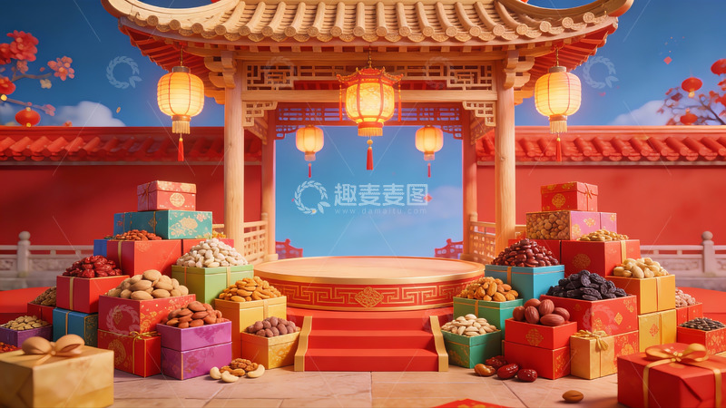 高清大图下载【趣麦麦图】传统节日庆典场景