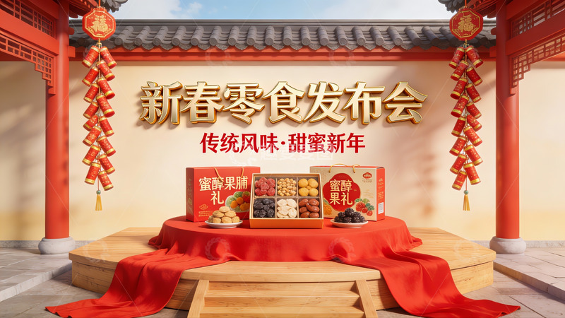 高清大图下载【趣麦麦图】新春零食发布会现场展示