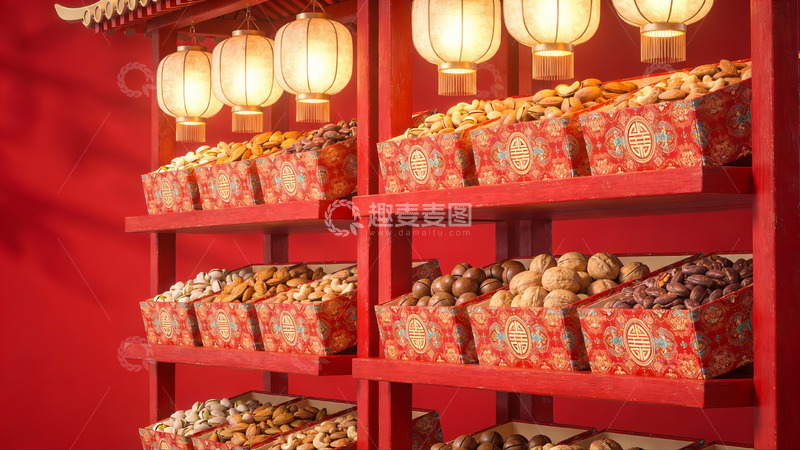 高清大图下载【趣麦麦图】中式糕点陈列展示