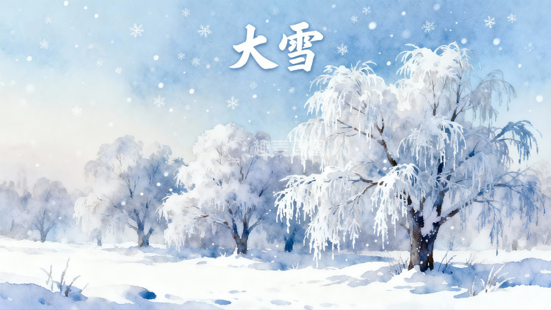 高清大图下载【趣麦麦图】雪景树木覆盖白雪