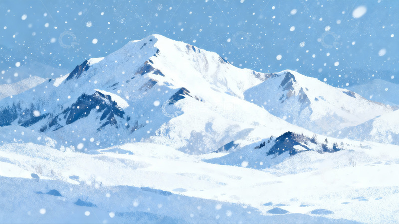 高清大图下载【趣麦麦图】雪山雪景冬日风光