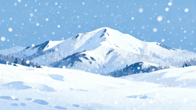 高清大图下载【趣麦麦图】雪山雪景冬日风光