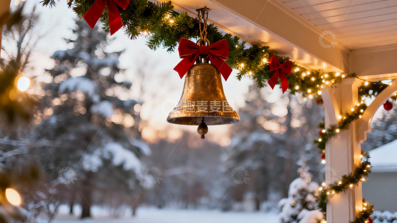 高清大图下载【趣麦麦图】冬日门廊圣诞装饰