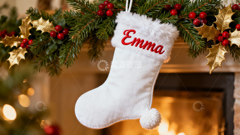 高清大图下载【趣麦麦图】圣诞袜挂饰节日装饰