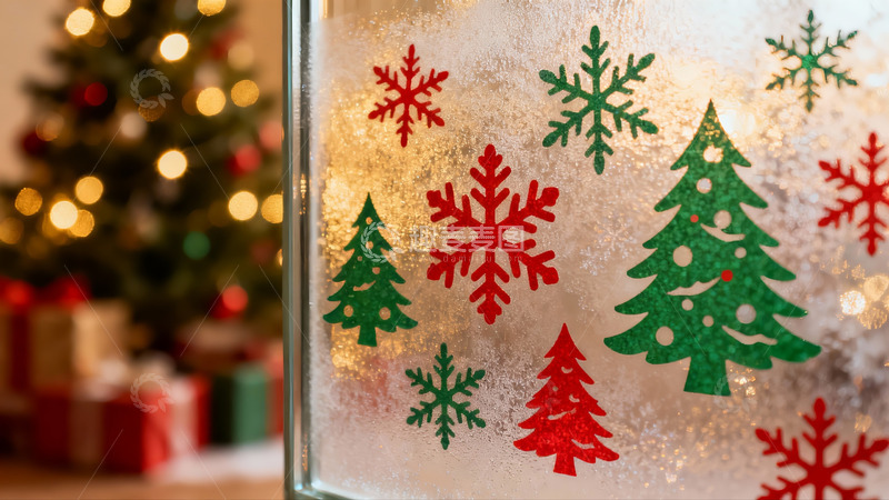 高清大图下载【趣麦麦图】圣诞窗贴装饰节日氛围