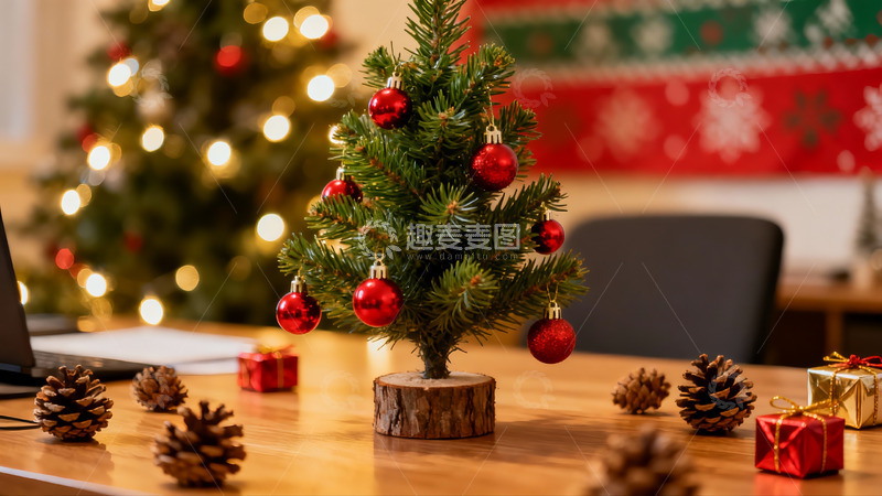 高清大图下载【趣麦麦图】圣诞树摆件节日氛围浓厚