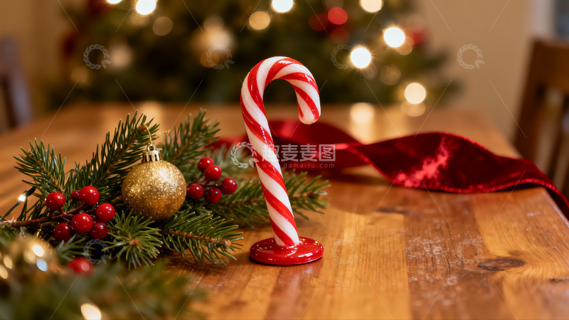 高清大图下载【趣麦麦图】圣诞餐桌装饰温馨节日氛围