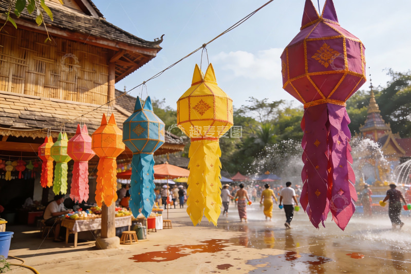 高清大图下载【趣麦麦图】异域风情灯笼节庆场景