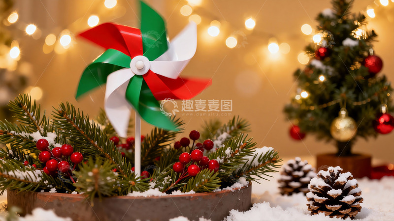 高清大图下载【趣麦麦图】圣诞装饰场景温馨节日氛围