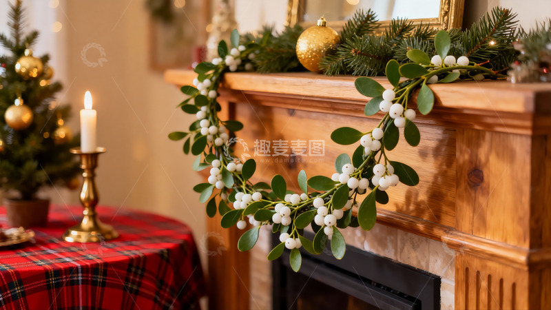 高清大图下载【趣麦麦图】圣诞装饰温馨家居场景