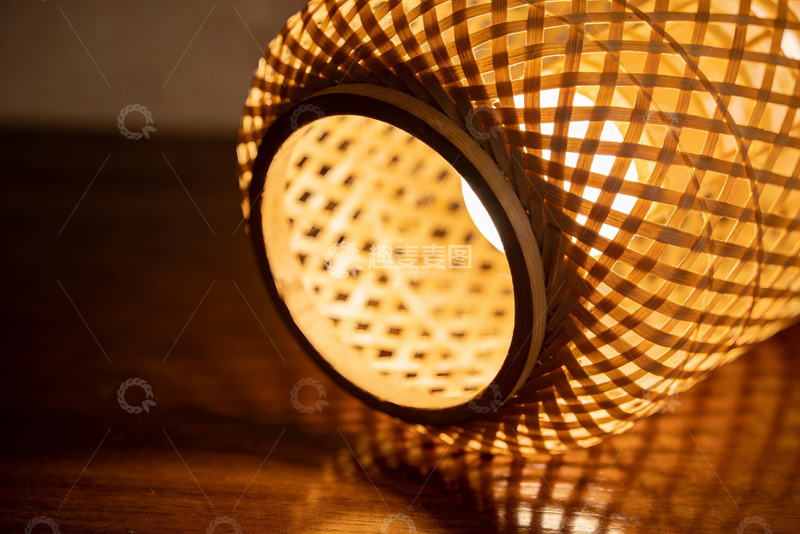 高清大图下载【趣麦麦图】编织灯罩光影效果