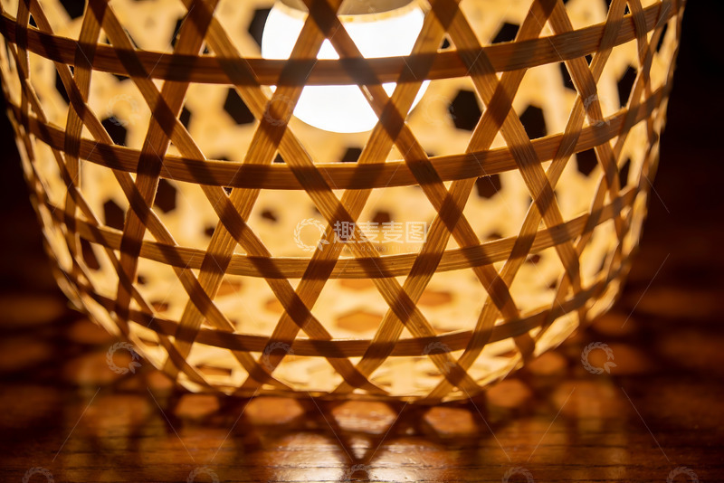 高清大图下载【趣麦麦图】编织灯罩光影效果