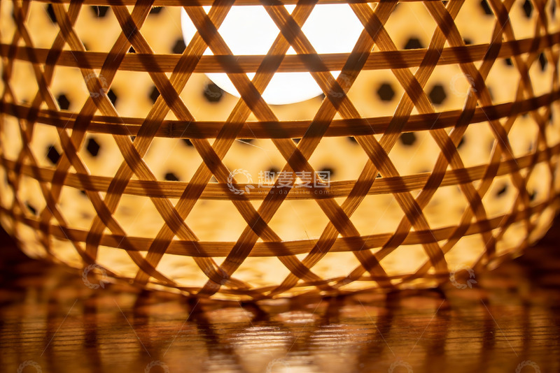 高清大图下载【趣麦麦图】编织灯罩光影交错美感