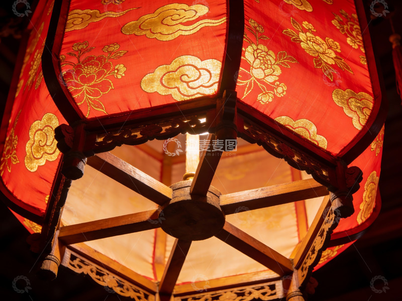 高清大图下载【趣麦麦图】红色灯笼细节特写