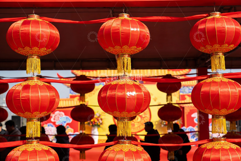 高清大图下载【趣麦麦图】红灯笼高挂迎新春