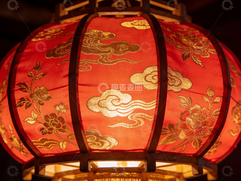 高清大图下载【趣麦麦图】红色灯笼细节特写