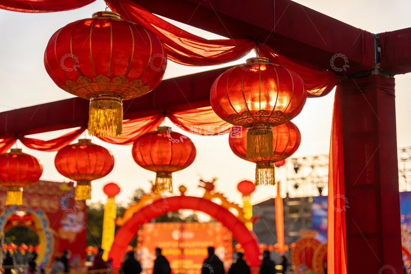 高清大图下载【趣麦麦图】红灯笼高挂迎佳节