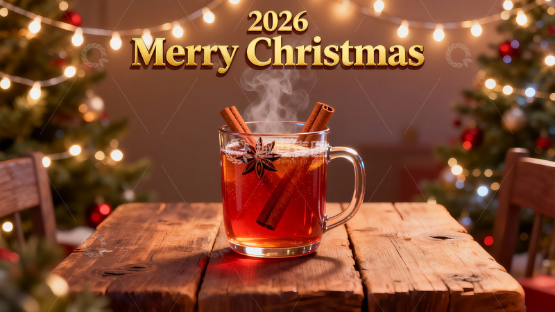 高清大图下载【趣麦麦图】圣诞热饮温暖节日氛围
