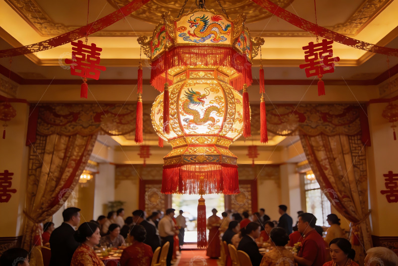 高清大图下载【趣麦麦图】中式婚礼宴会现场