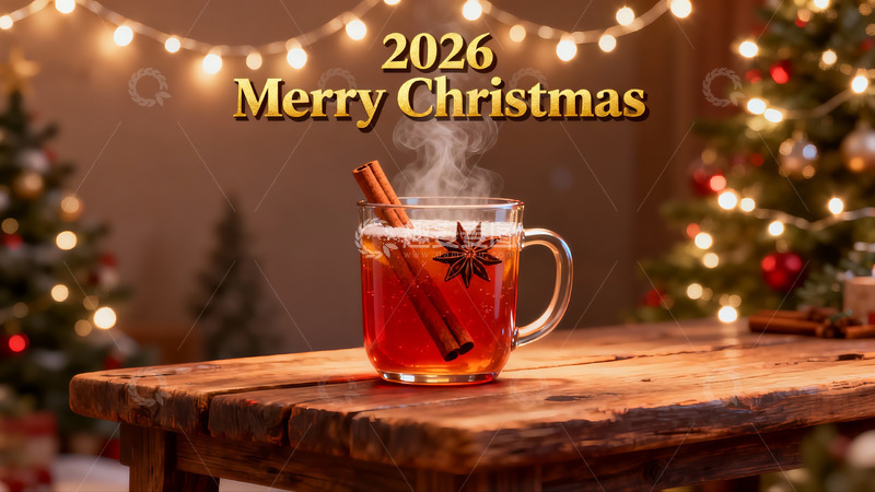 高清大图下载【趣麦麦图】圣诞热饮温暖节日氛围
