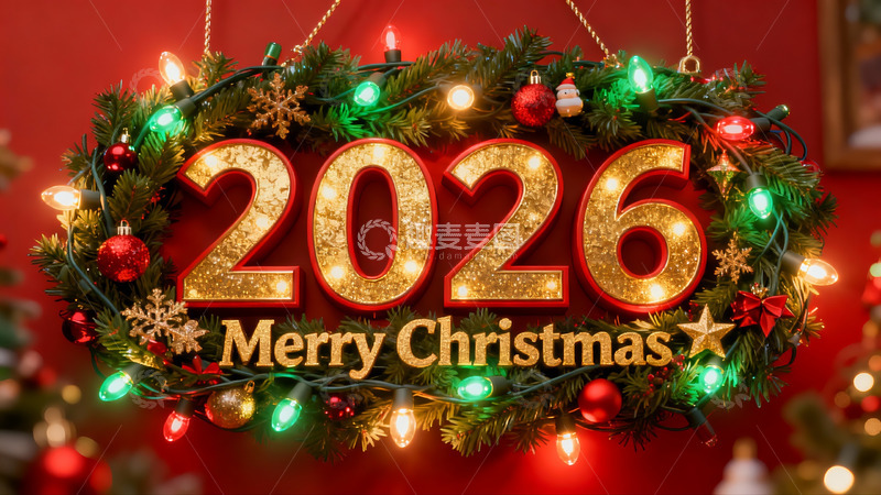 高清大图下载【趣麦麦图】圣诞装饰挂件2026年