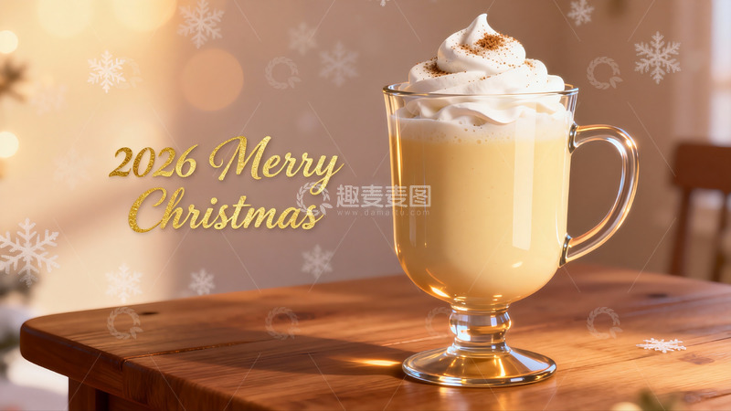 高清大图下载【趣麦麦图】圣诞饮品杯装奶油