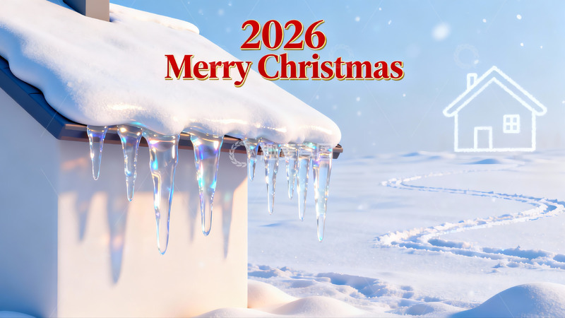 高清大图下载【趣麦麦图】雪屋冰挂圣诞景象