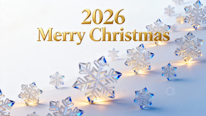 高清大图下载【趣麦麦图】2026圣诞雪花装饰设计