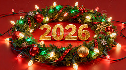圣诞花环2026新年装饰