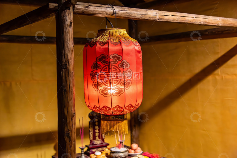 高清大图下载【趣麦麦图】古色古香红灯笼光影