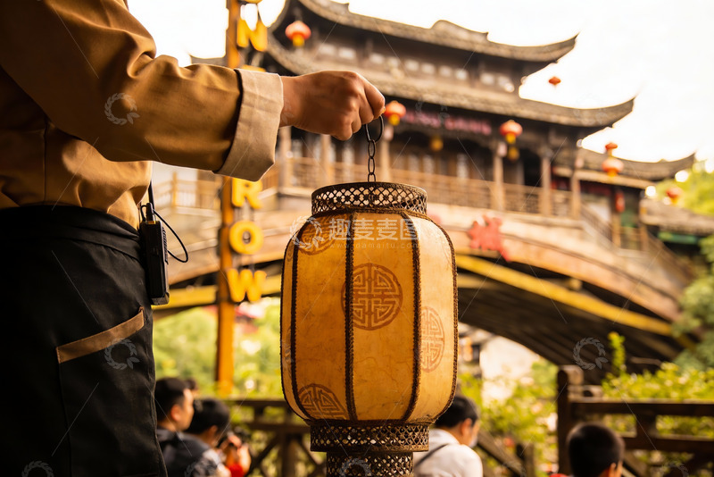 高清大图下载【趣麦麦图】古风灯笼与传统建筑