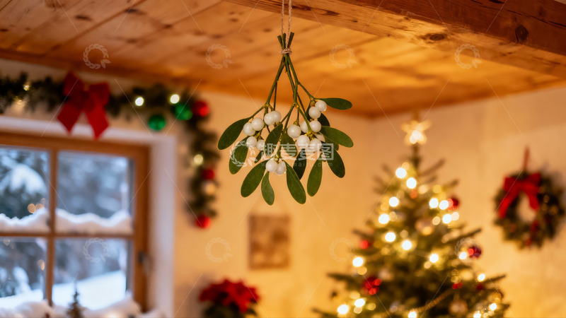 高清大图下载【趣麦麦图】圣诞室内装饰温馨场景