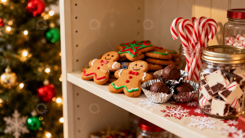 高清大图下载【趣麦麦图】圣诞装饰与节日美食