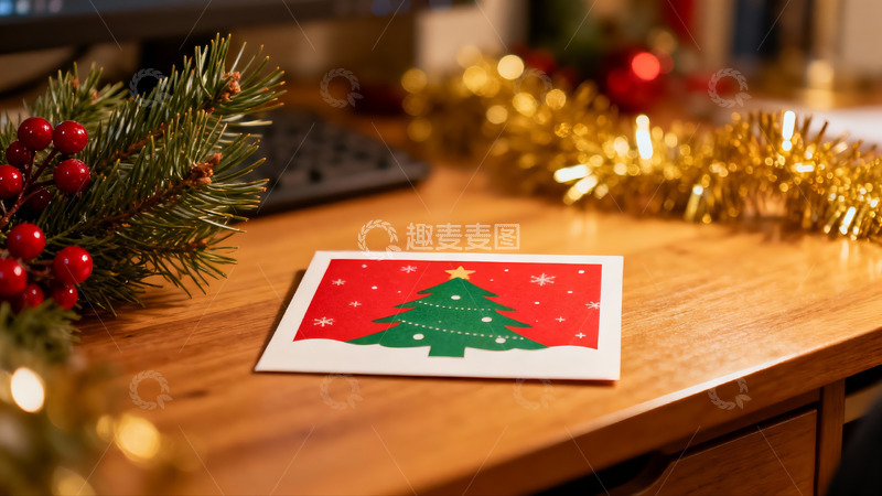 高清大图下载【趣麦麦图】圣诞贺卡与节日装饰桌面