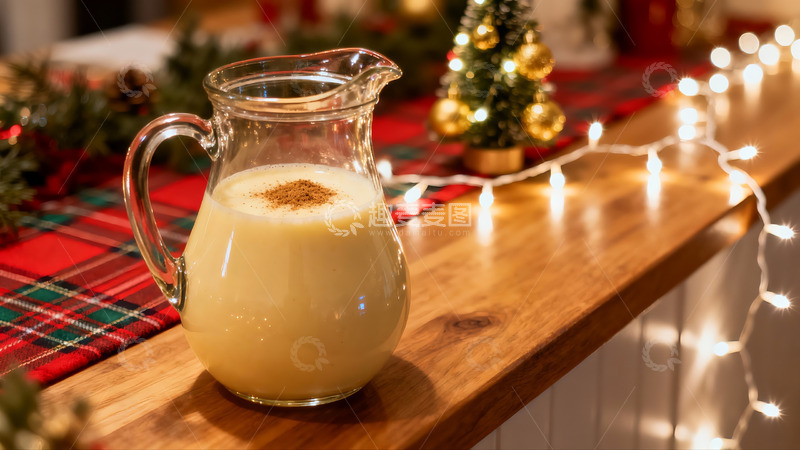 高清大图下载【趣麦麦图】节日餐桌上的饮品与装饰