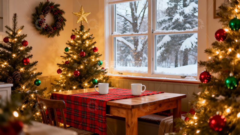 高清大图下载【趣麦麦图】圣诞室内温馨场景